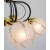 Plafon metalowy czarno-złoty 5-punktowy 58cm 8966/5 z serii RUBY - Lampy Elem